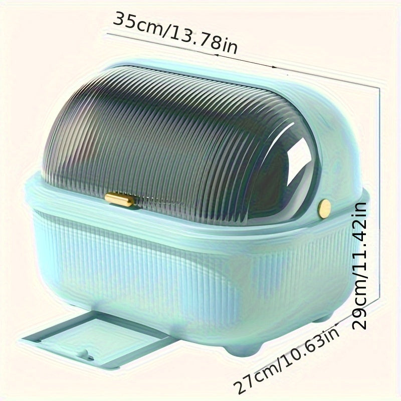 Large Capacity Kitchen Storage Box Plastic Dish Rack Organizer Dustproof
