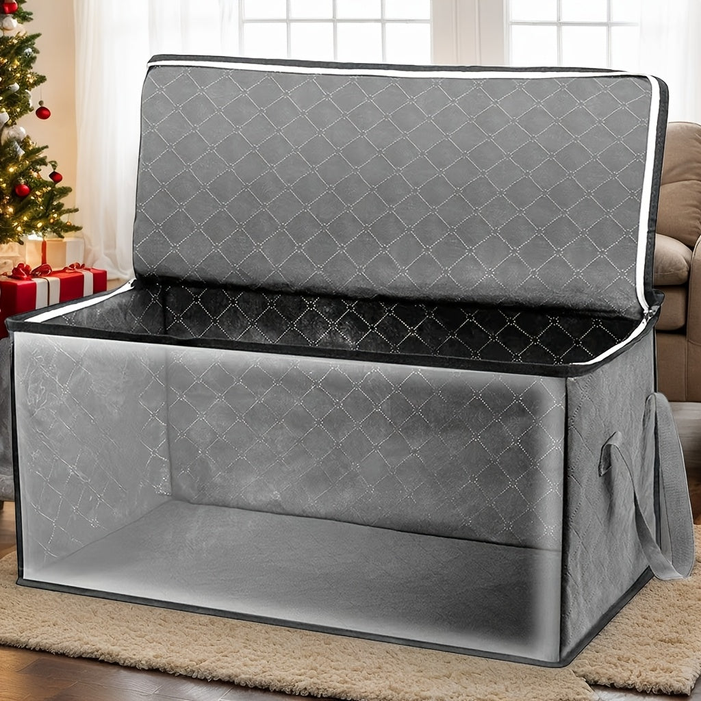 Gran bolsa de almacenamiento con cremallera para ropa, toallas y organización a prueba de polvo reutilizable