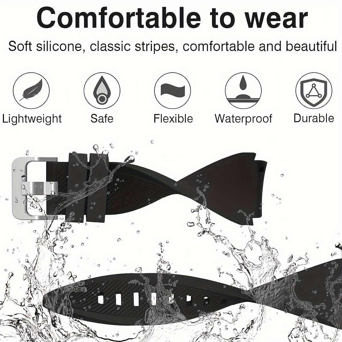 Силиконовый ремешок для смарт-часов Samsung Galaxy Watch, Gear S3, Gear 2 и Garmin Vivoactive. Подходит как для мужчин, так и для женщин.