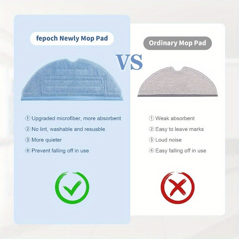Replacement Kit for Robot Vacuum and Mop Hard Floor Cleaning Includes Pads Filters