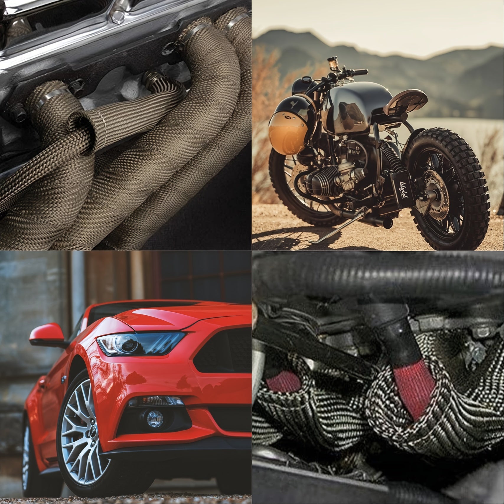 Fuel Line Heat Shield Sleeve Wire Cover for Spark Plug Protects Heat Resistant