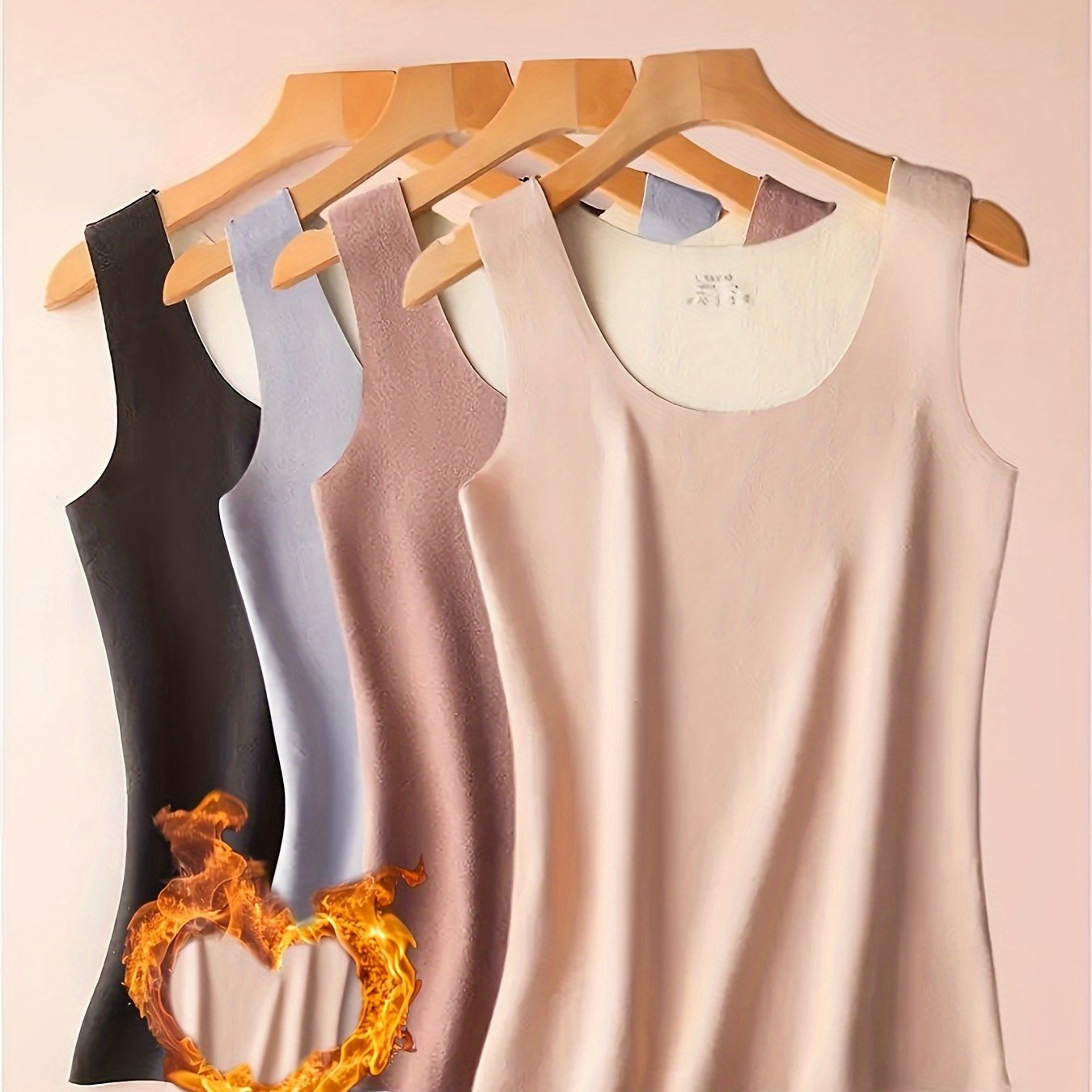 Pack de 4 camisetas térmicas para mujer de capa cálida ultra-suave para dormir