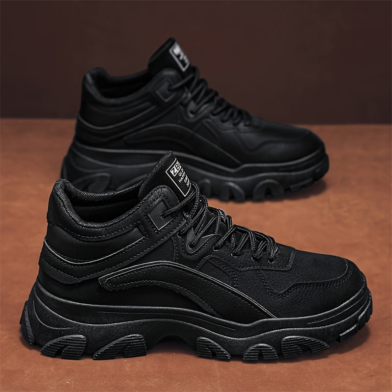 Men's Retro Work Boots Durable PU Upper PVC Sole Breathable Fabric Lining Ankle Support Beige Lace-Up Short Boots