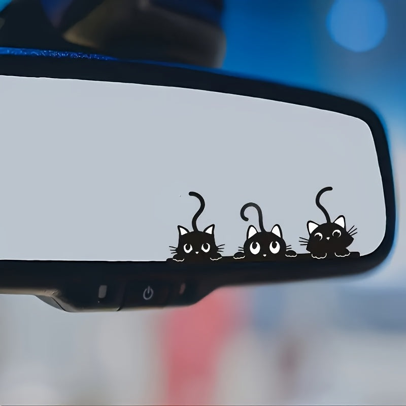 Cats Rearview Mirror Stickers Cute Cat Decals for Cars and Vehicles