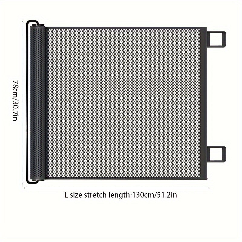 Black No-Drill Pet Gate for Indoor Stairs and Enclosures