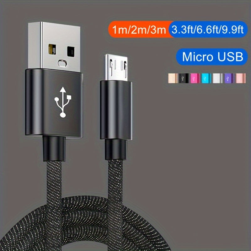 Nylon Braided Micro USB Cable for Fast Charging Android Phones