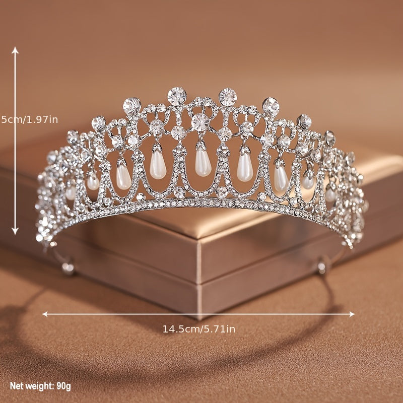 Elegant Silver Tiara Crown for Weddings and Parties Bridal Hair Accessories