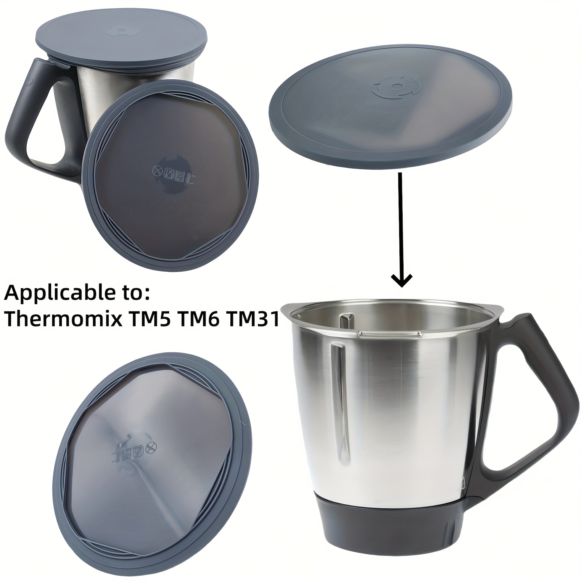 Крышка для ферментации для Vitamix Thermomix TM31, TM5, TM6 - Крышка из пищевого силикона для использования на кухне