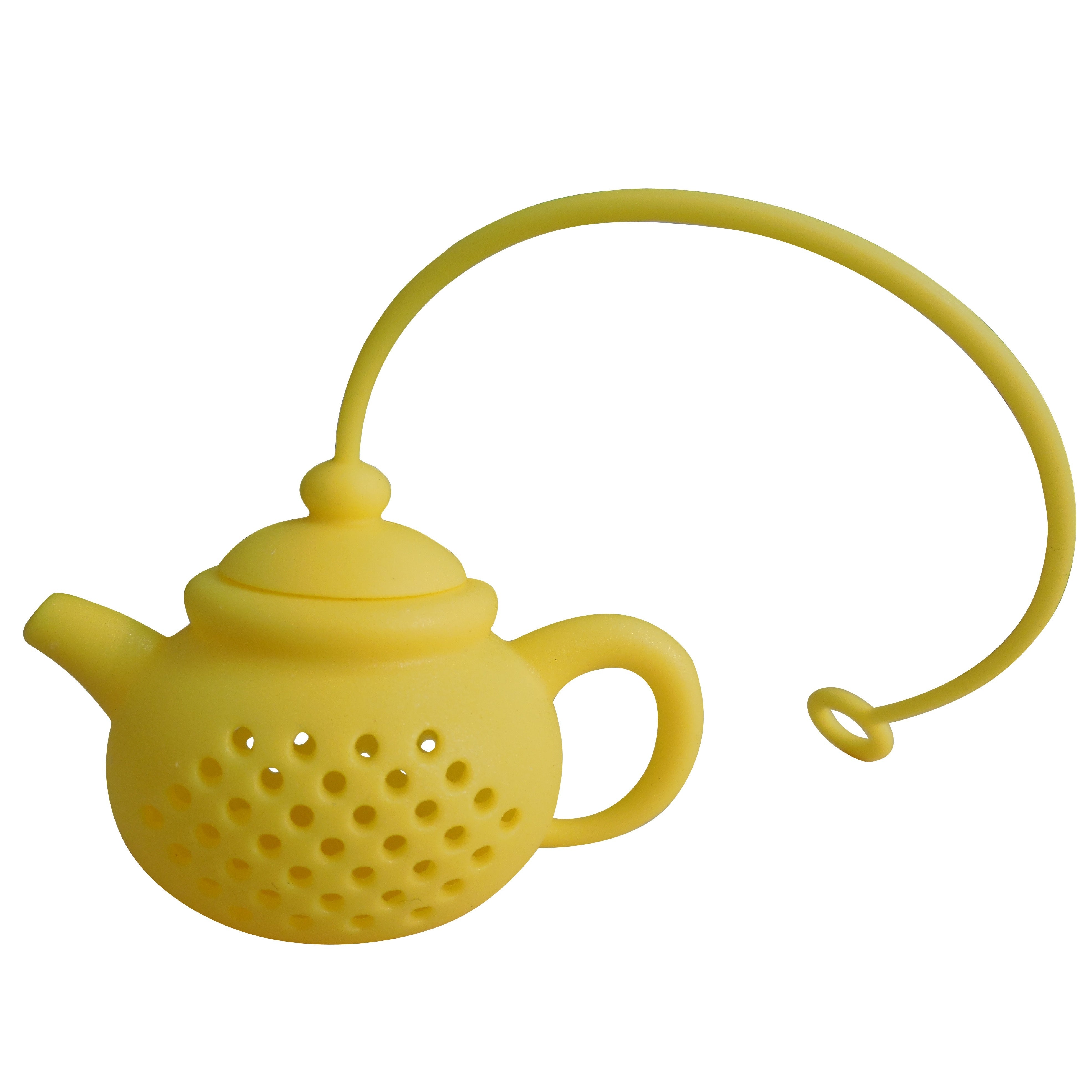 Reusable Silicone Teapot-Shaped Tea Infuser for Loose Leaf Tea, Small Kitchen Use
