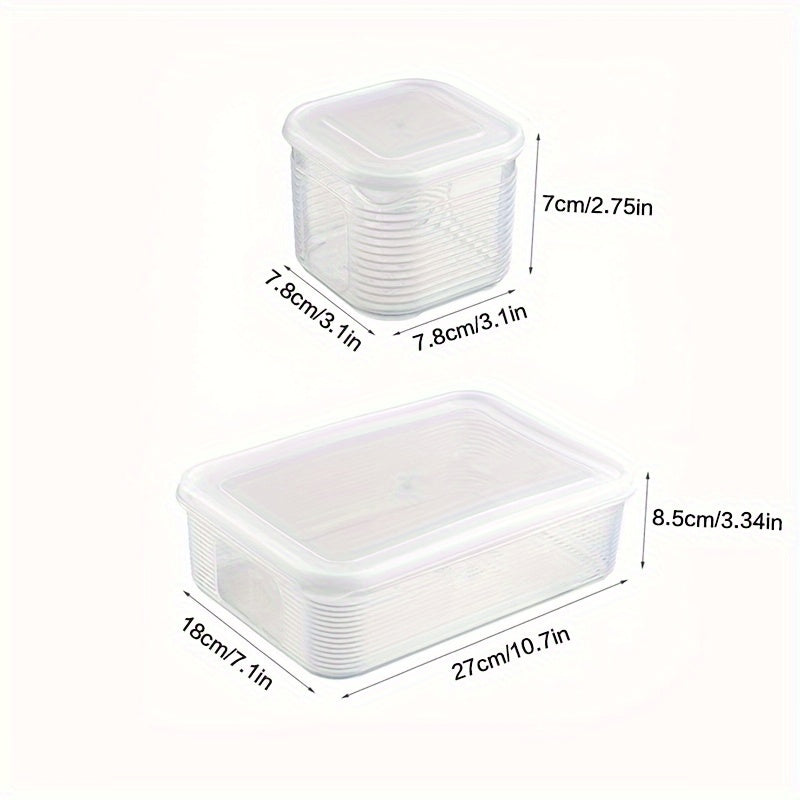 Set of 7 Leakproof Food Storage Containers with Flip-Top Lids Freezer Safe