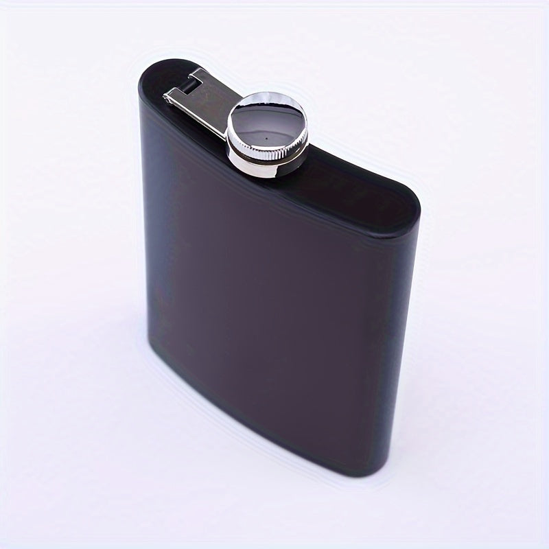 Men's 8oz Black Stainless Steel Wine Jug with 2 Glasses and Funnel for Camping