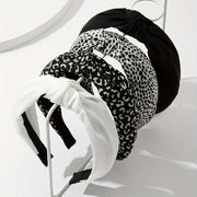 Leopard Print Hairband Set for Women Wide Anti-Slip Headbands for Face Washing and Styling