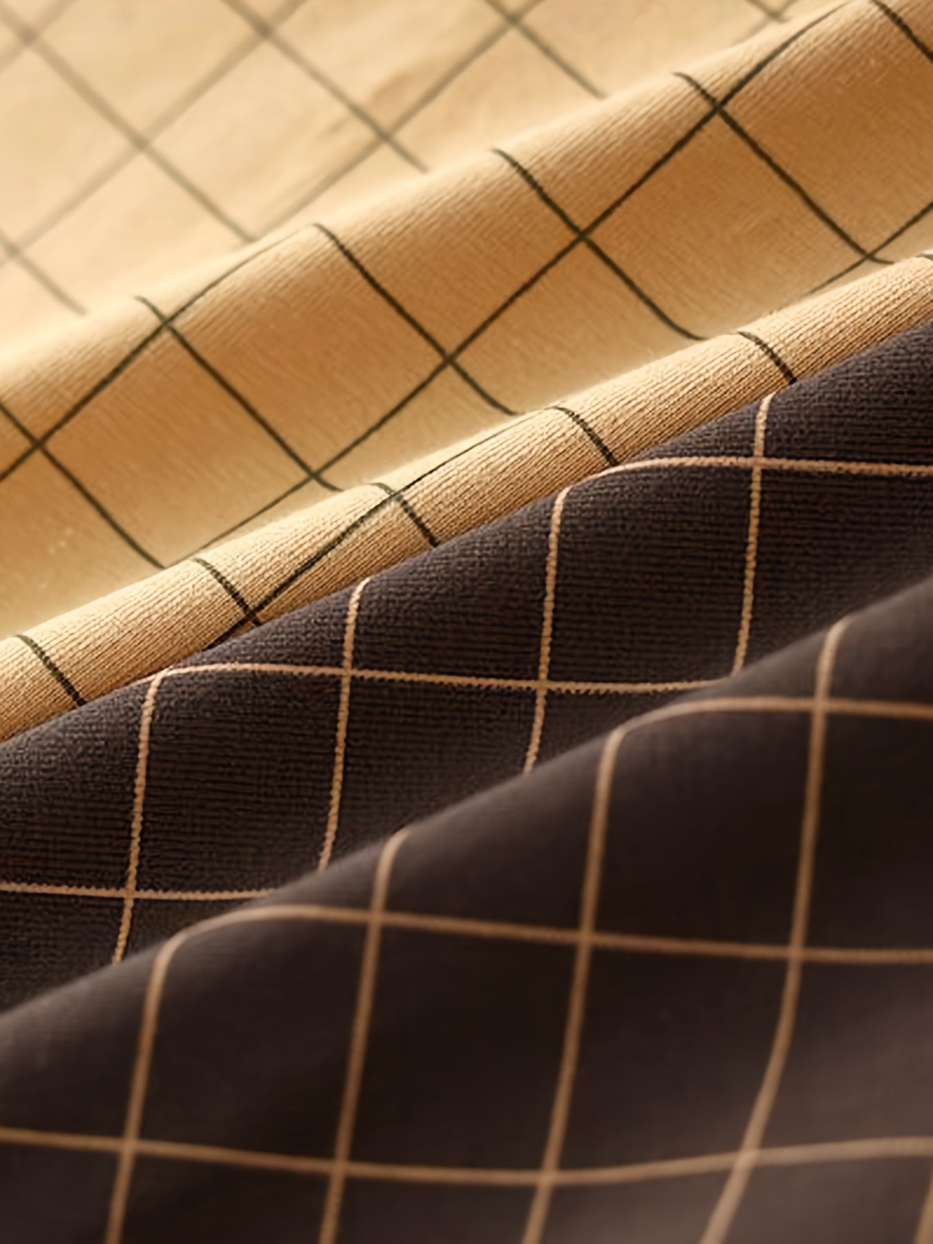 Men's Plaid Cotton Boxer Shorts 3-Pack Breathable Loose Fit Casual