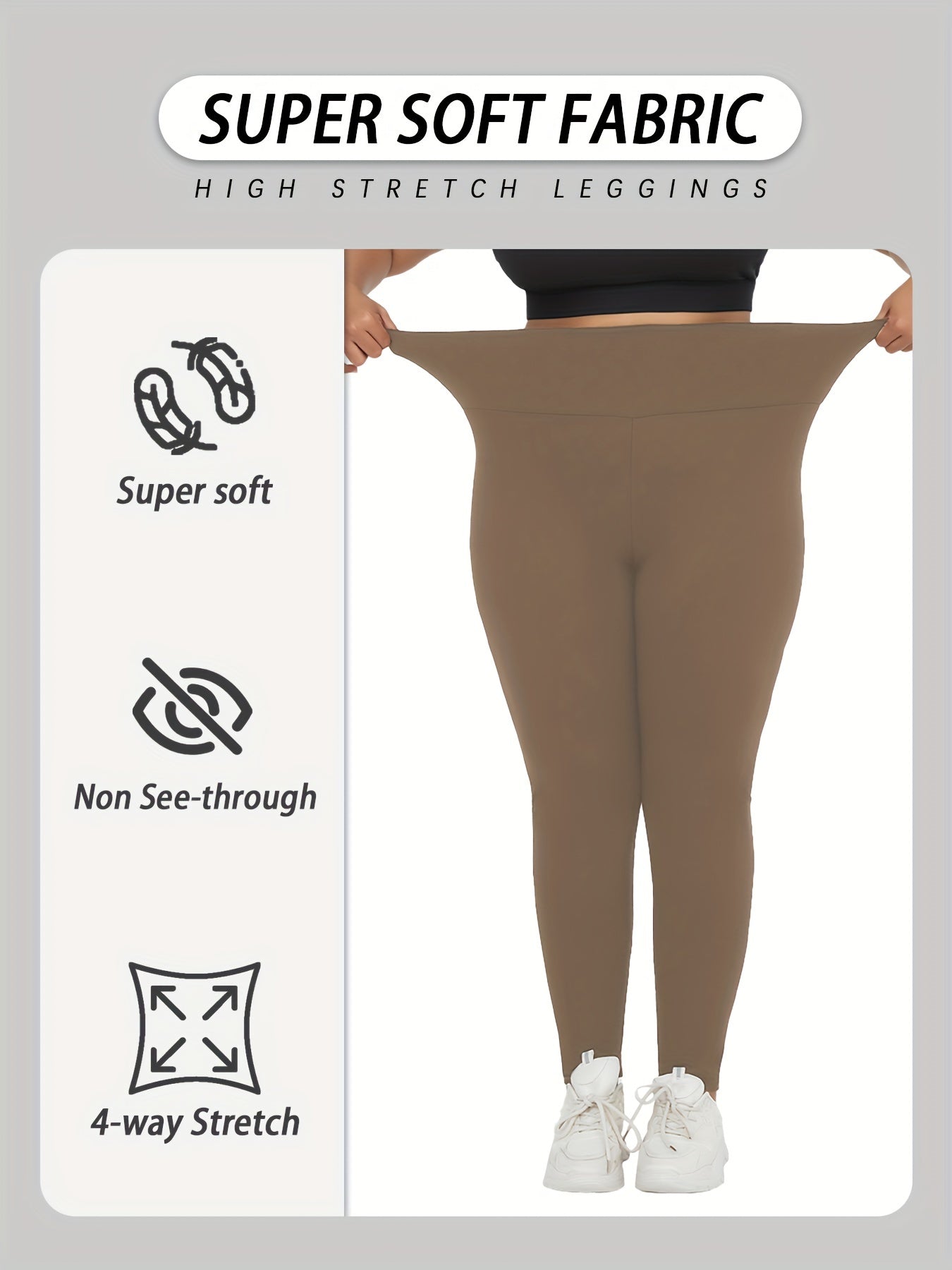 Plus Size Women's High Waist Yoga Leggings Bright Green Tummy Control Stretchy Workout Pants