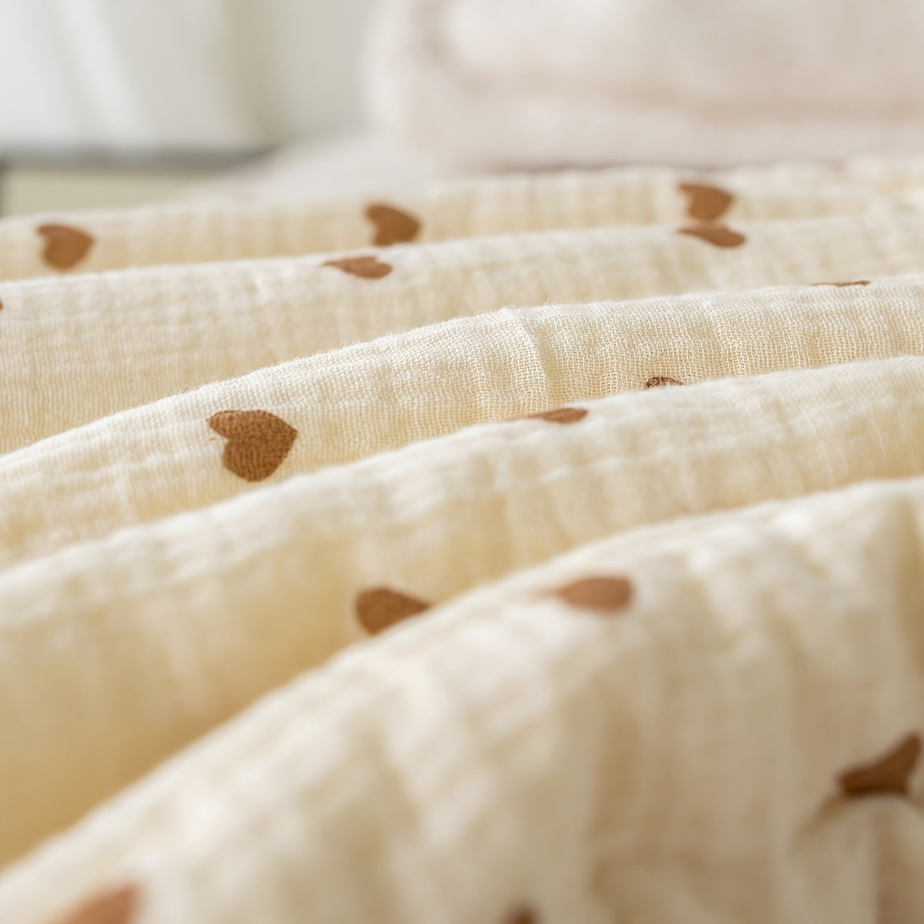 Double-Sided Beige Stroller Mat for Kids Thickened Washable with Warm Sitting Pad