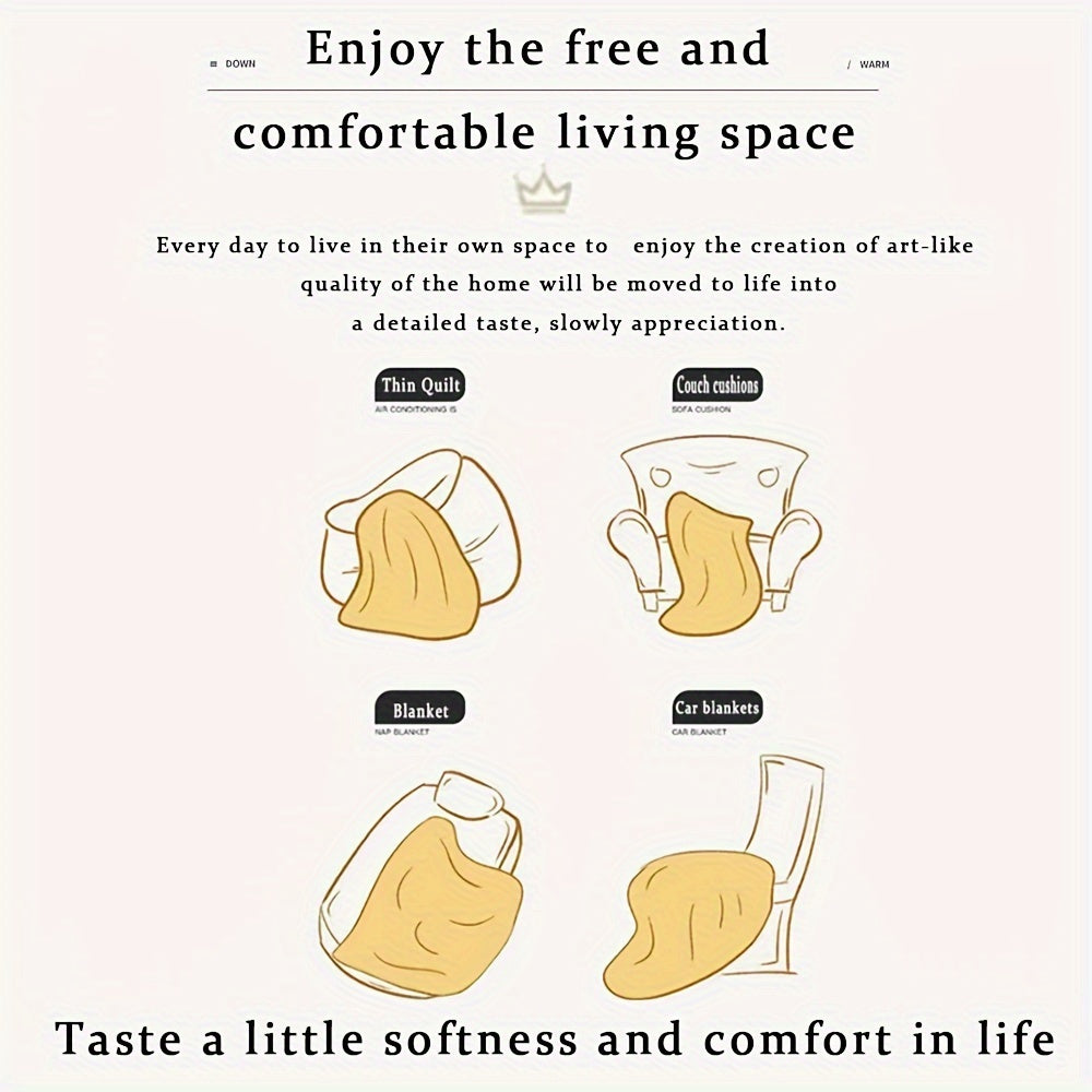 Chenille Boho Throw Blanket with Pet Protection and Non-slip Design for Home Decor