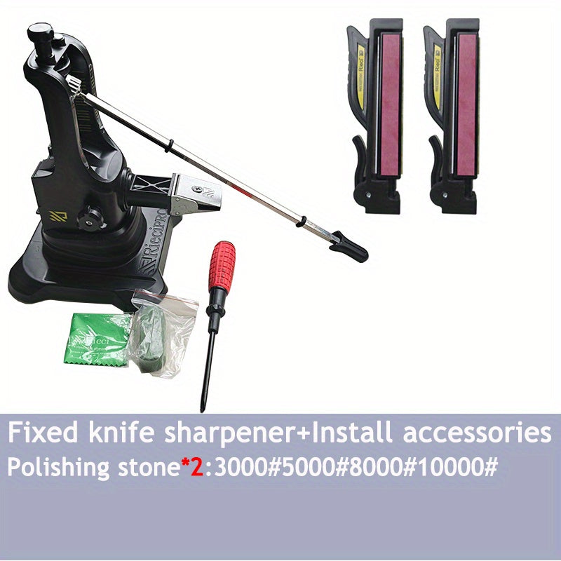 Afilador de cuchillos de ángulo fijo con piedra de diamante para uso en exteriores de cocina base de aleación duradera