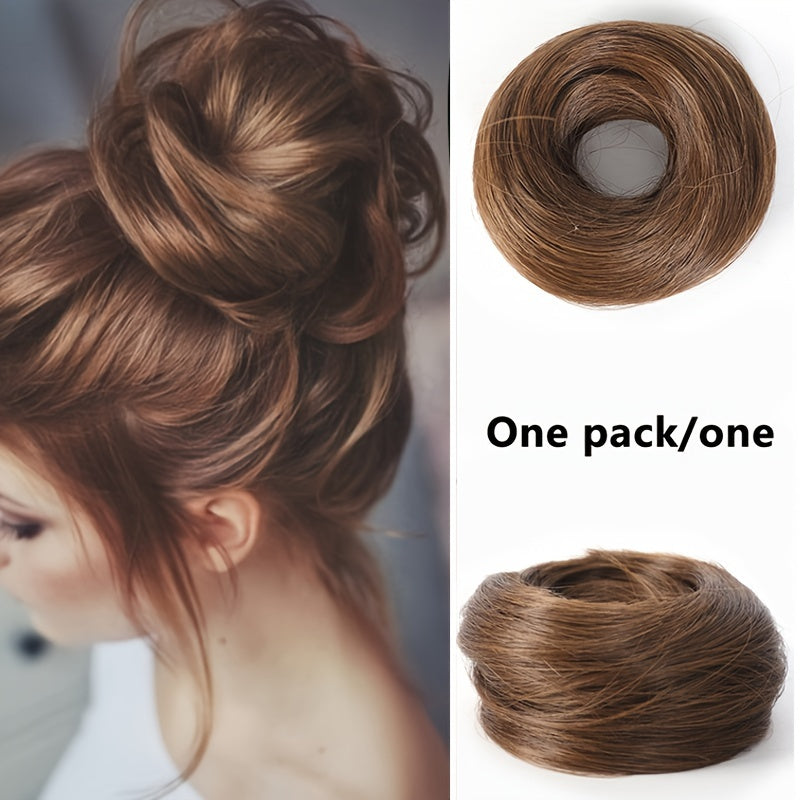 Women's Synthetic Straight Hair Bun Hairpiece Natural Look All Ages
