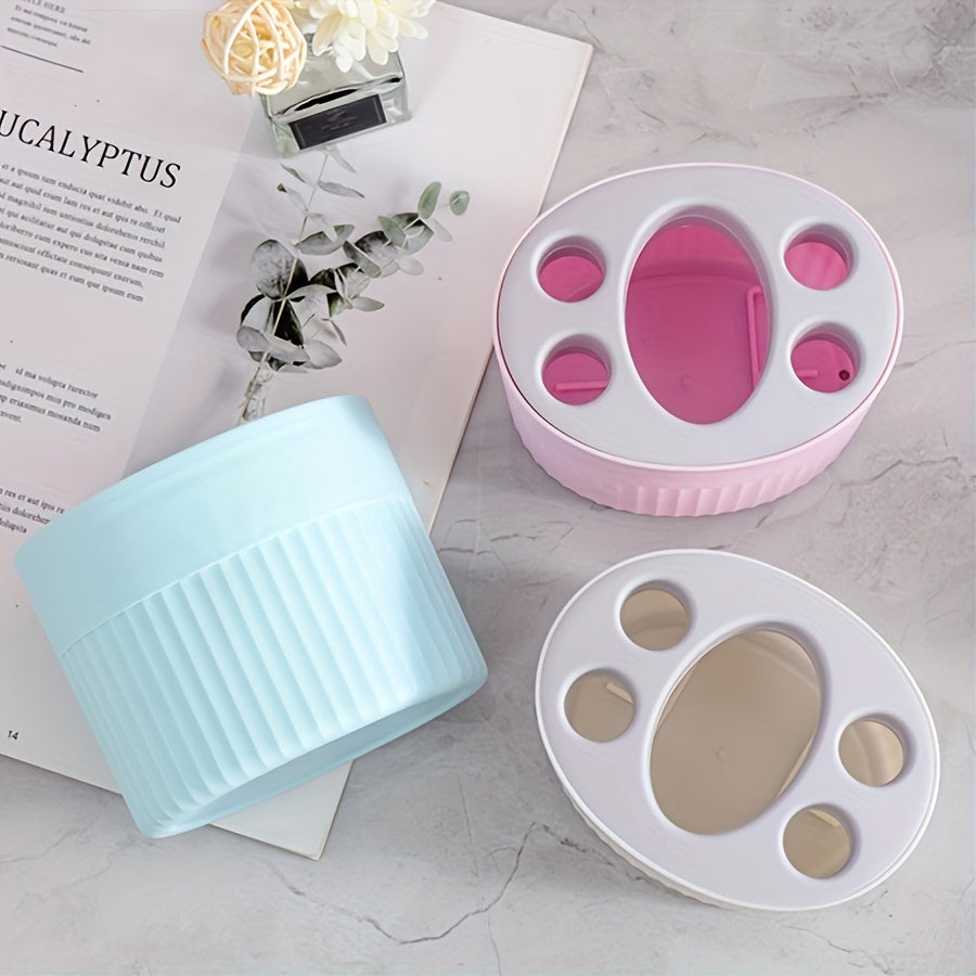 Plastic Bathroom Organizer for Toothbrush and Toothpaste Freestanding Space-Saving