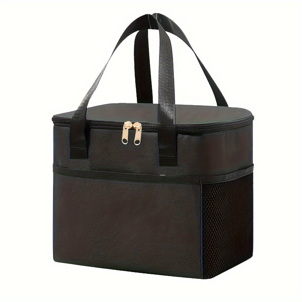 Insulated Lunch Bag with Aluminum Lining, Large Capacity, Portable Food Storage