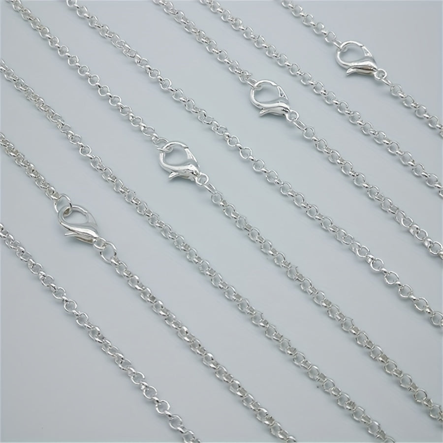 Paquete de 10 cadenas de collar con eslabones en tono latón de 53.34cm con cierres de langosta para fabricación de joyas