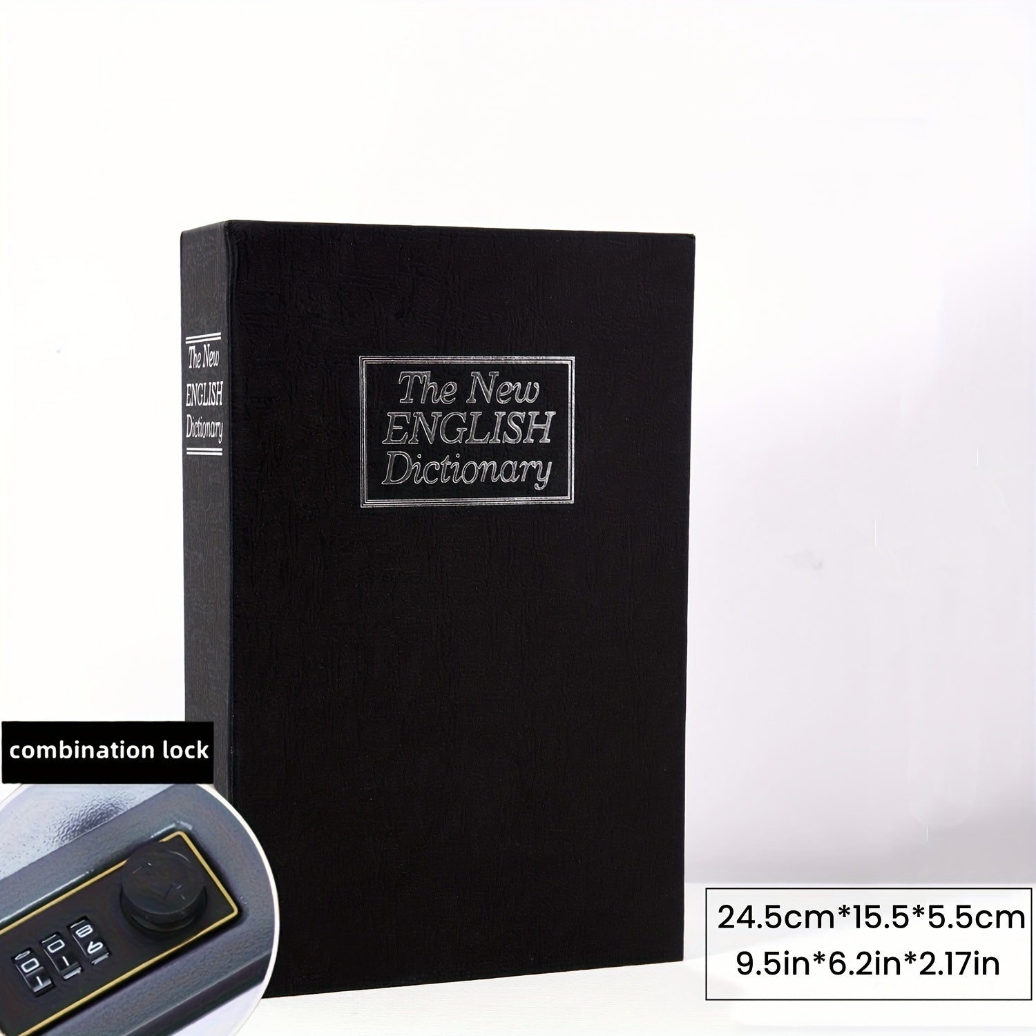 Metal Book Shape Money Box with Password Lock for Valuables Safe Storage