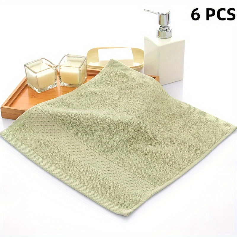 6-Piece Cotton Towel Set Absorbent Quick-Drying Soft Bathroom Towels