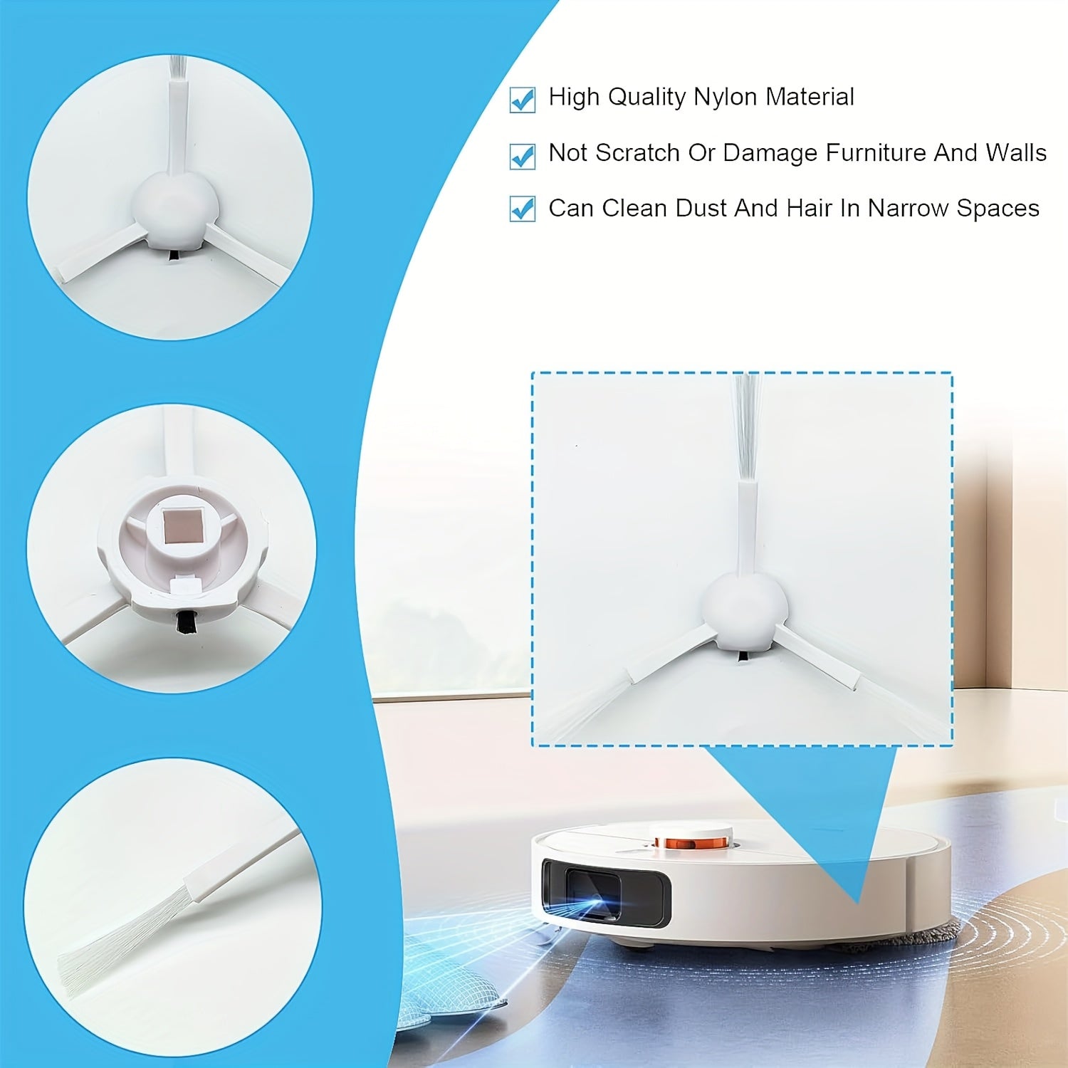 25pcs Vacuum Cleaner Replacement Parts for D10 Plus Gen 2 Includes Brushes Filters Mop Pads