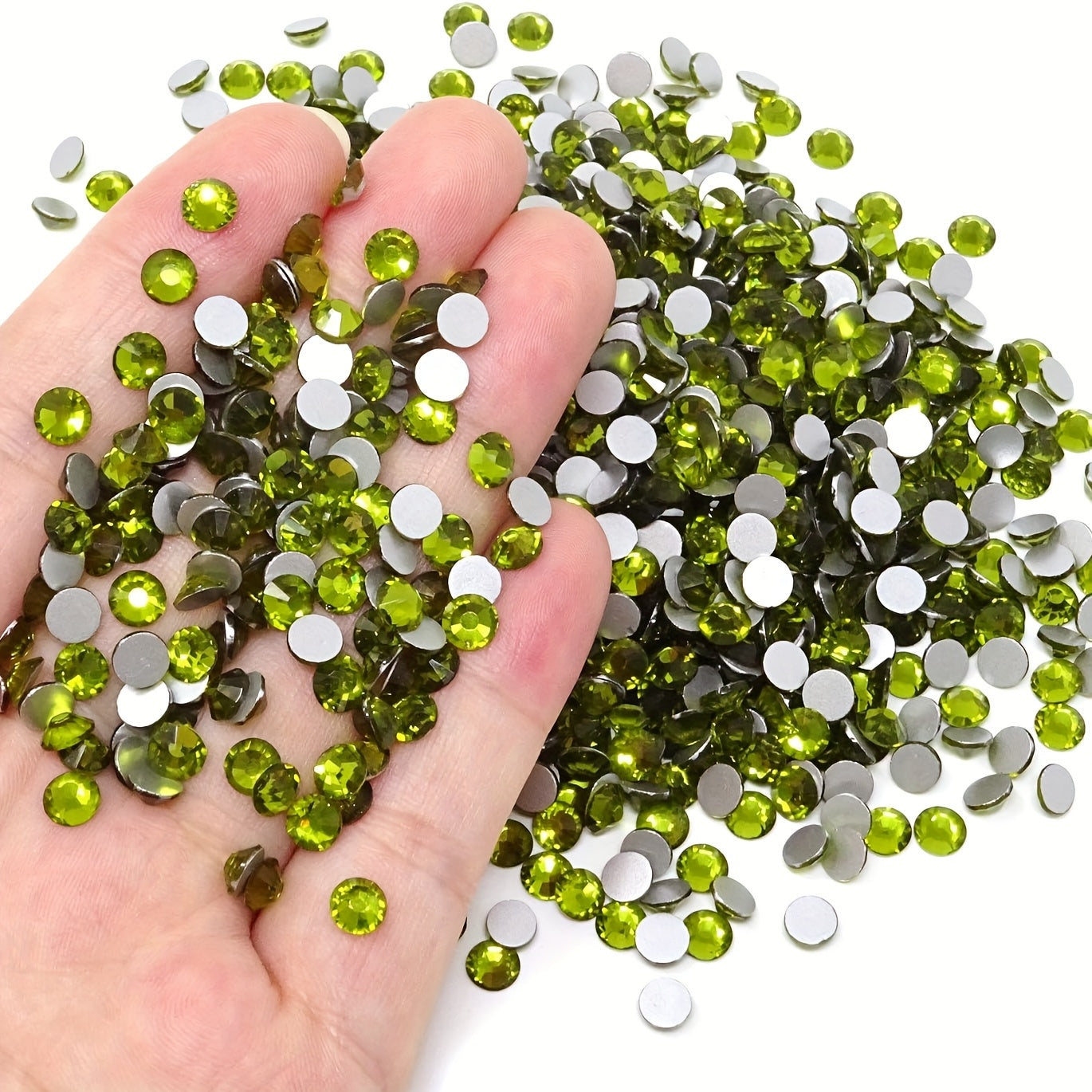 1440 piezas de cuentas de vidrio brillante para arte de uñas, joyería y proyectos de bricolaje