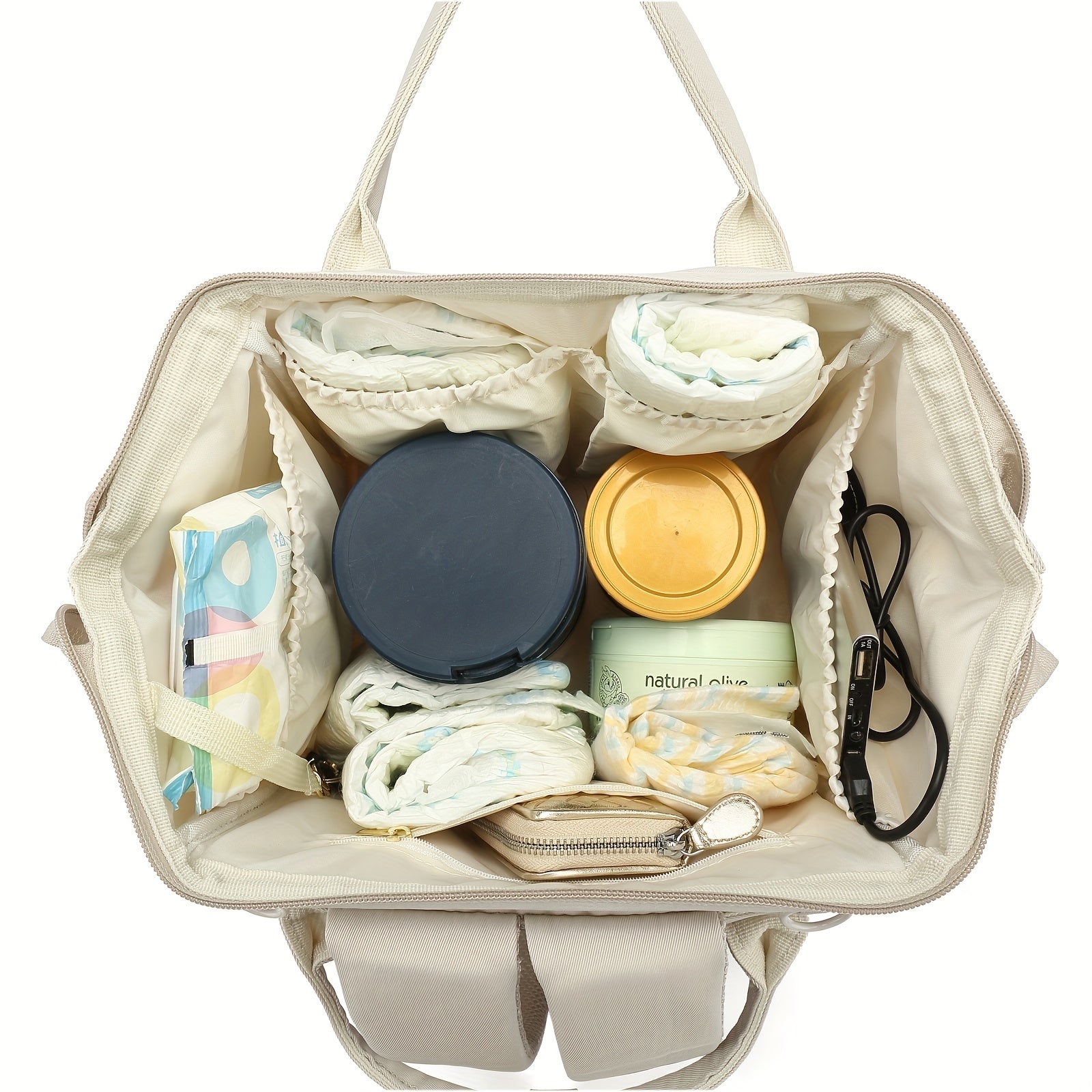Mommy Backpack Diaper Bag with Spacious Storage and Stylish Design for Mothers
