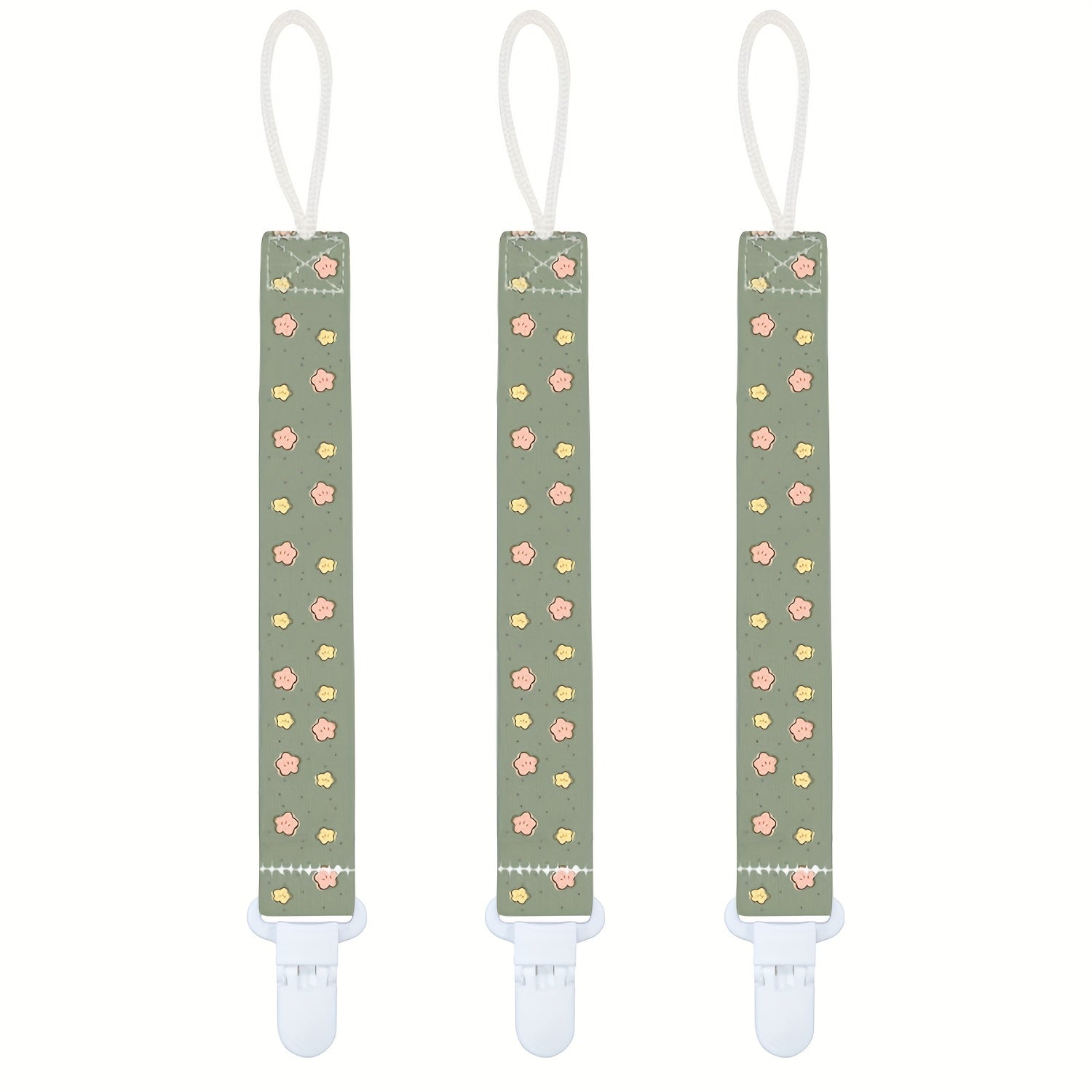 COZYPANDA Зажимы для пустышек - Набор из 3 штук, универсальный размер, прочные и долговечные, различные дизайны, надежно удерживают пустышки, идеальный подарок на детский душ.