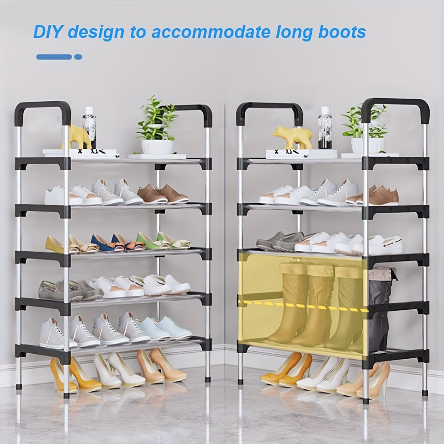 Estante para zapatos multifuncional, organizador ajustable que ahorra espacio para entrada, sala de estar y dormitorio