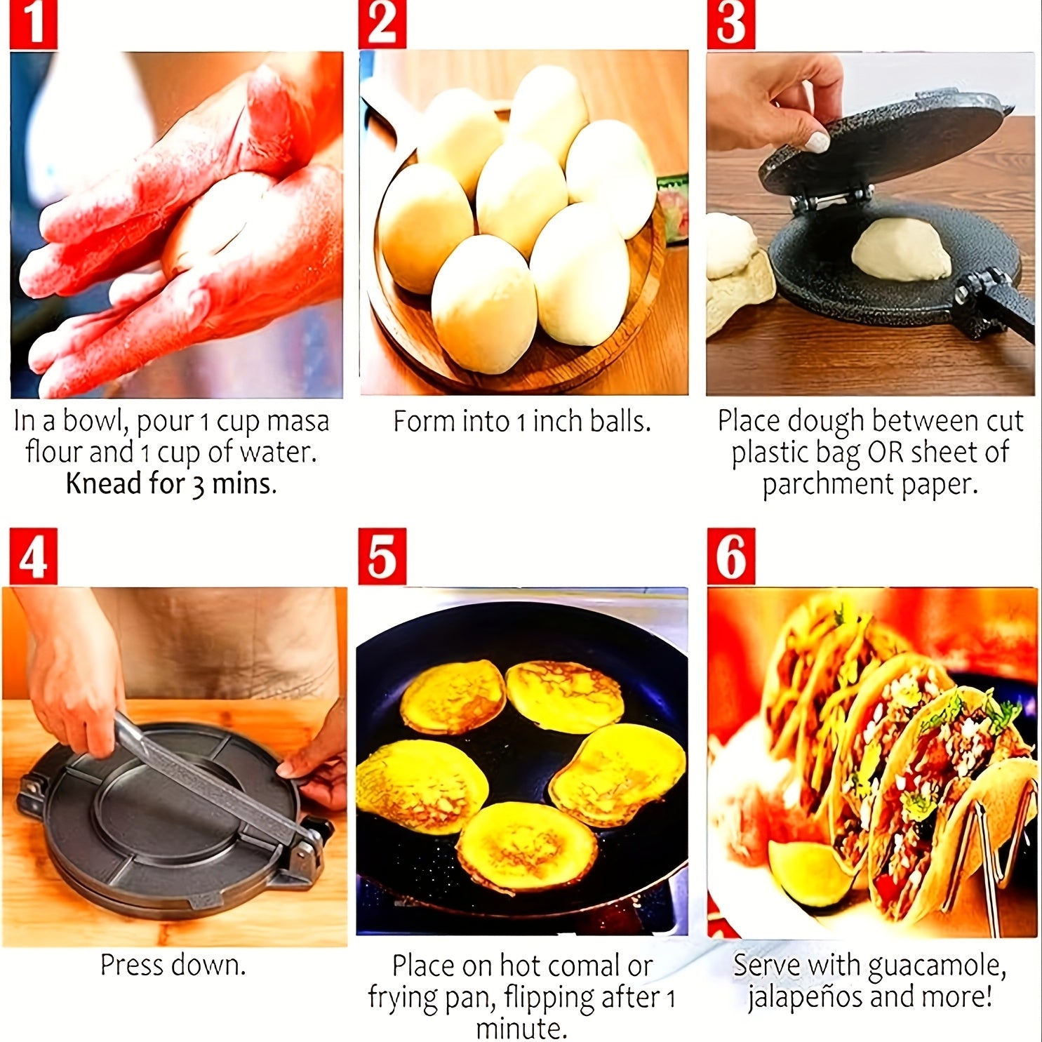 Heavy-Duty Aluminum Tortilla Press for Roti Quesadilla and Taco Making