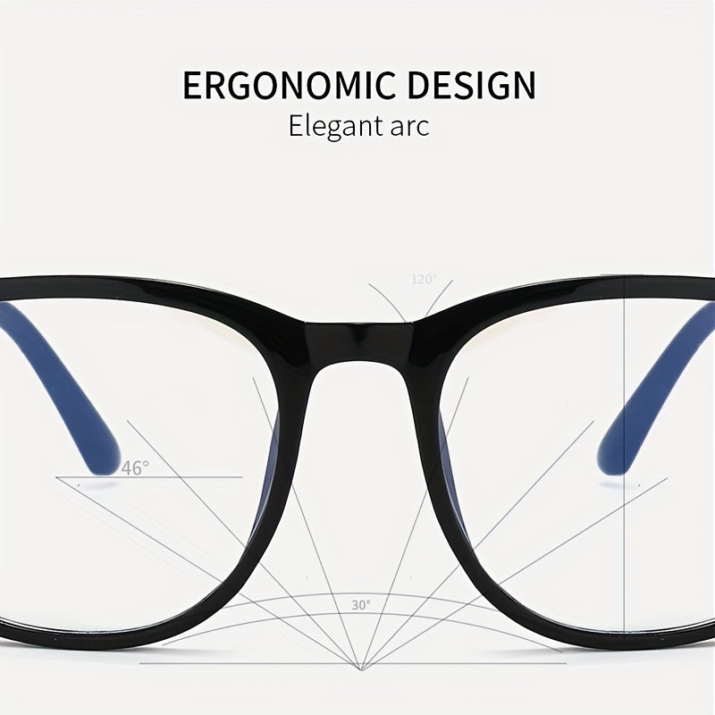 Unisex Round Frame PC Glasses Anti Blue Light Vintage Full Rim Eyewear