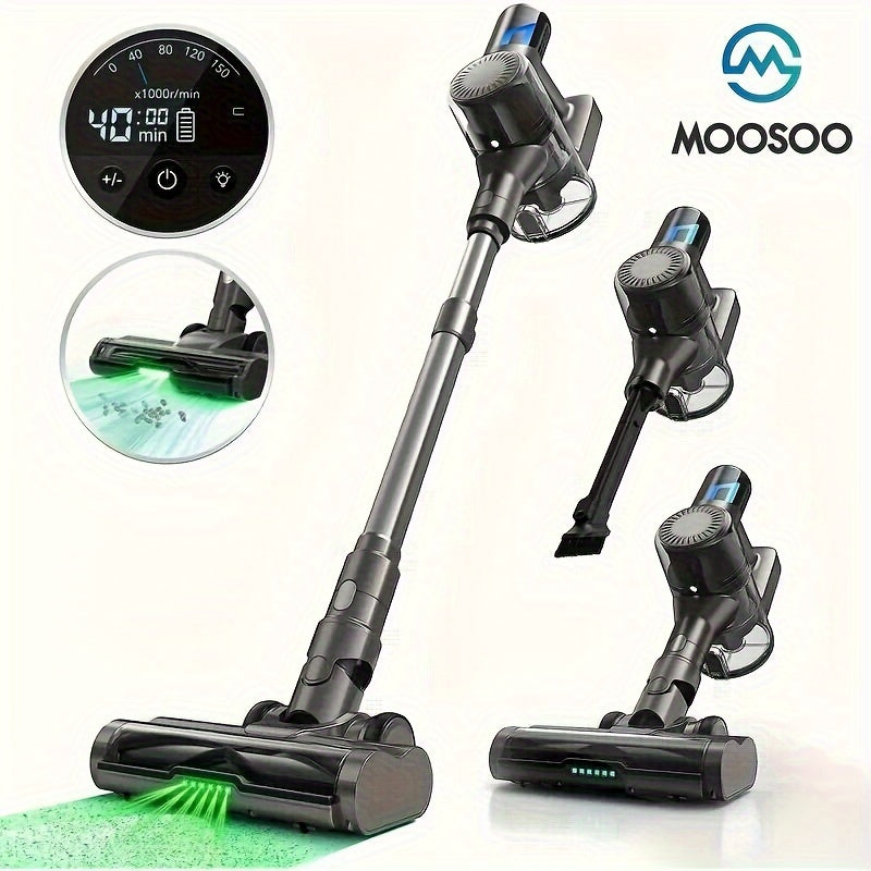 Cordless Vacuum Cleaner with LED Display 30Kpa Suction Pet Hair Carpet Hard Floor