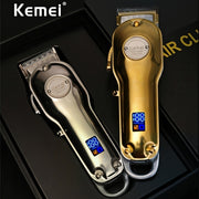 Cortapelos de metal 2500mAh Pantalla LCD Carga rápida USB-C Hoja de acero al carbono Motor de 5W