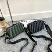 Black Mini Crossbody Bag for Women with Adjustable Strap and Multiple Compartments