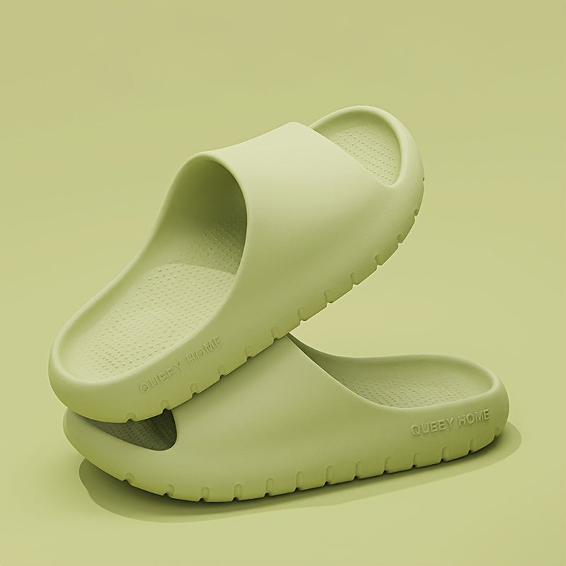 Women's Solid Color Slides Open Toe Indoor Bathroom Shoes