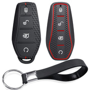 Silicone Car Remote Cover For EV Key Fob With Keychain Accessory