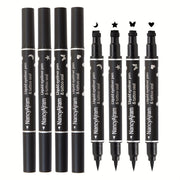 Liquid Eyeliner Pen Set Waterproof Long-Lasting with Stamp Shapes