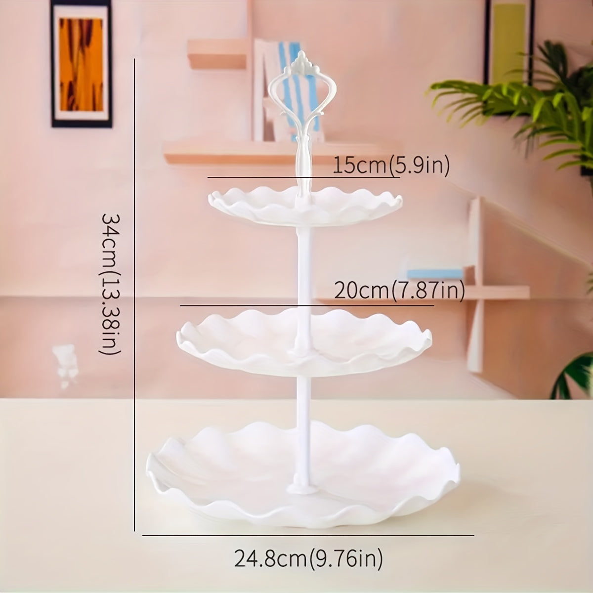 Plastic Dessert Display Tray for Weddings and Parties