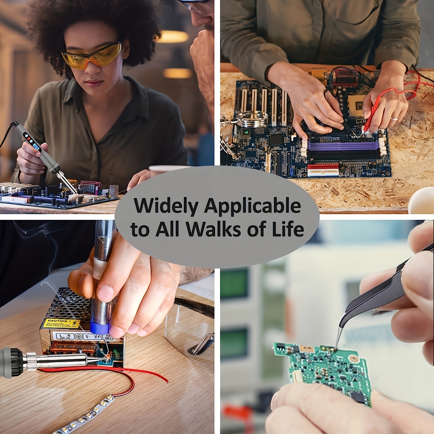 Digital Multimeter and Soldering Kit with Adjustable Temperature for DIY Repair