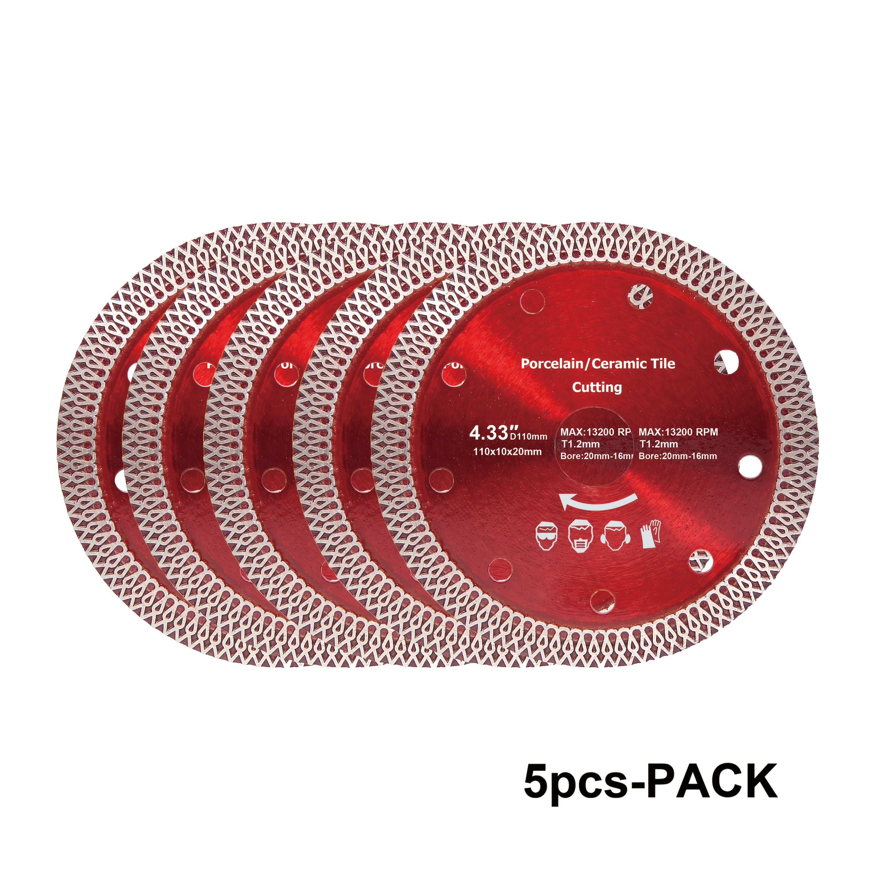 11.43cm Diamond Ceramic Saw Blade for Porcelain Tile Granite Brick Concrete Cutting