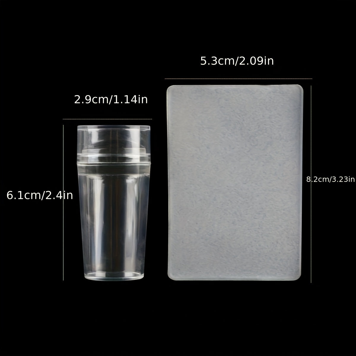 Unisex Nail Art Kit Clear Silicone Stamper Scraper French Tip Manicure