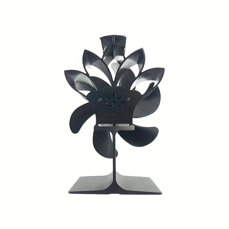 Fireplace Fan with 6 Large Blades, Heat Activation, Plug-Free, Energy Efficient