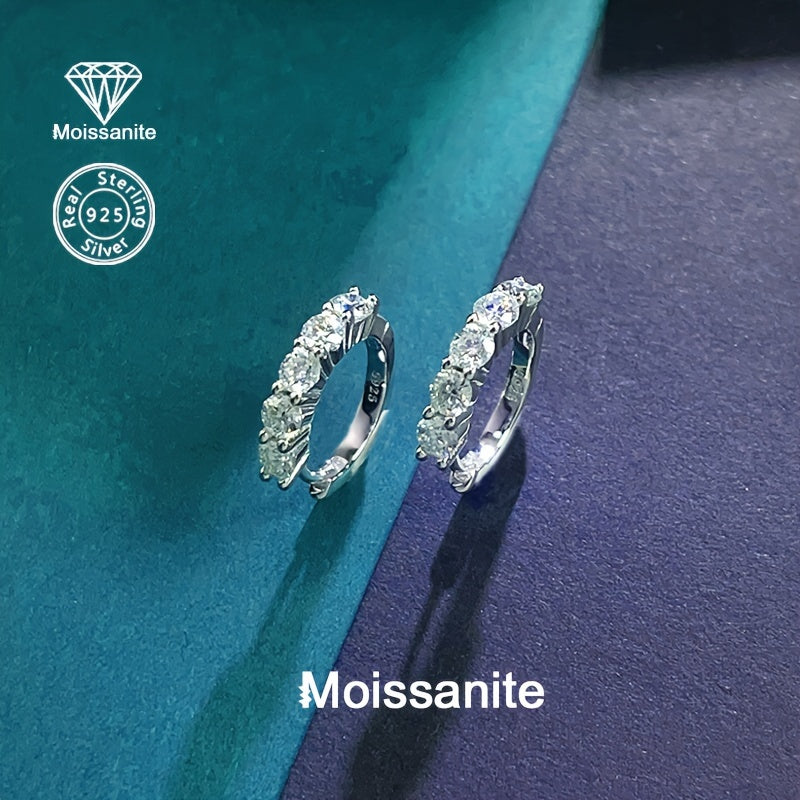 Sterling Silver Moissanite Earrings for Women Jewelry Gift for Birthdays Valentine