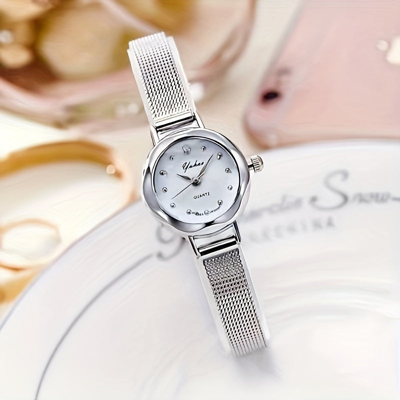 Women's Minimalist Steel Watch with Petite Dial and Compact Design
