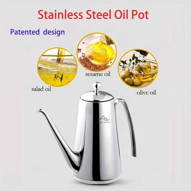 Luxury Stainless Steel Oil Dispenser for Kitchen and Restaurant Use with Patented Design