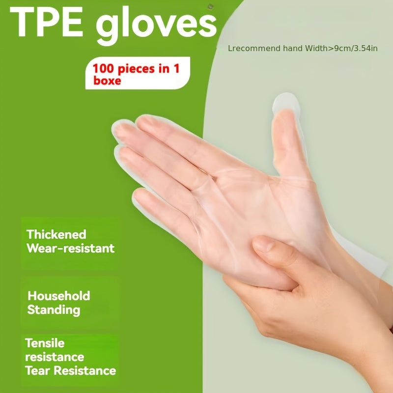 Disposable TPE Gloves Food Grade Waterproof Transparent for Catering Packs of 100 300 600