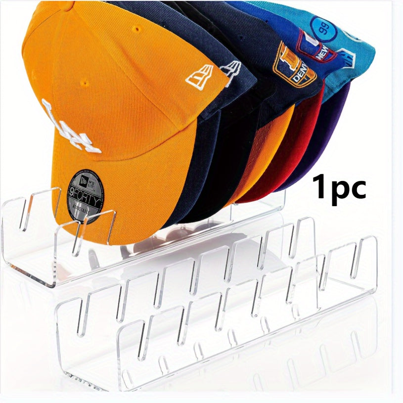 Acrylic Cap Storage Rack with Slots for Baseball Caps Display Organizer for Bedroom Office